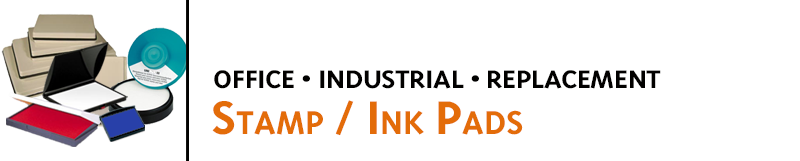 Huge variety of ink/stamp pads for rubber stamping. Office & heavy duty pads, plastic or metal cases, small & large, plus replacement pads for self-inking stamps.